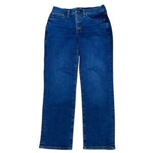 J. Crew Essential Straight Jeans Button Fly Cropped